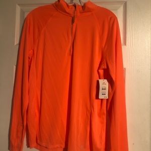 Danskin Now reflective coral quarter zip